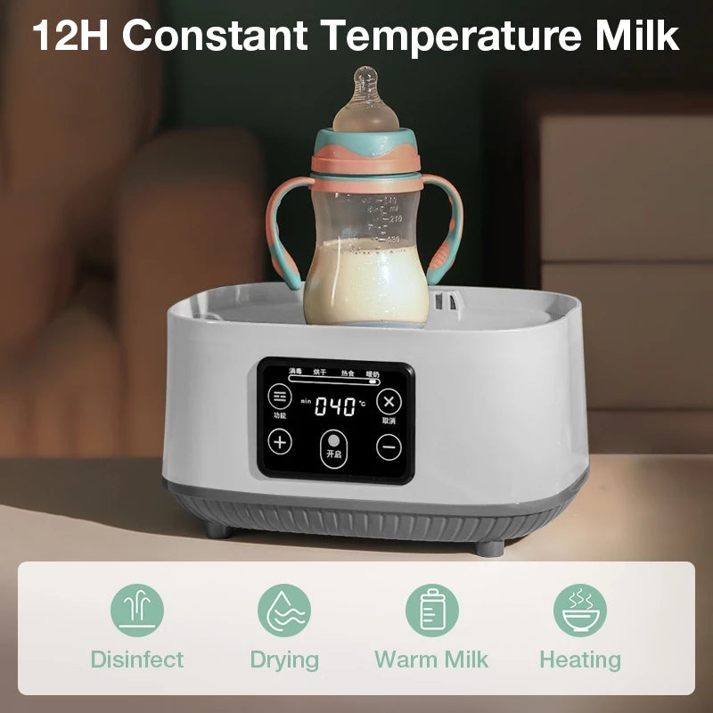 5 in 1 Baby Bottle Sterilizer With Drying Bottle Heater Capacity Auto Shut-Off