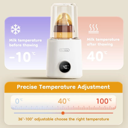 Dr.isla Electric Baby Bottle Warmer BPA-Free 36-100℃ Adjustable Steam