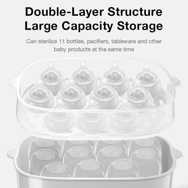 5 in 1 Baby Bottle Sterilizer With Drying Bottle Heater Capacity Auto Shut-Off